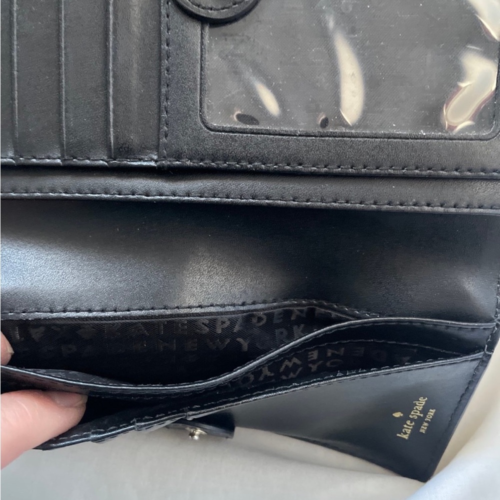 Kate Spade Black Wallet with Pearl Details - Picture 4 of 11